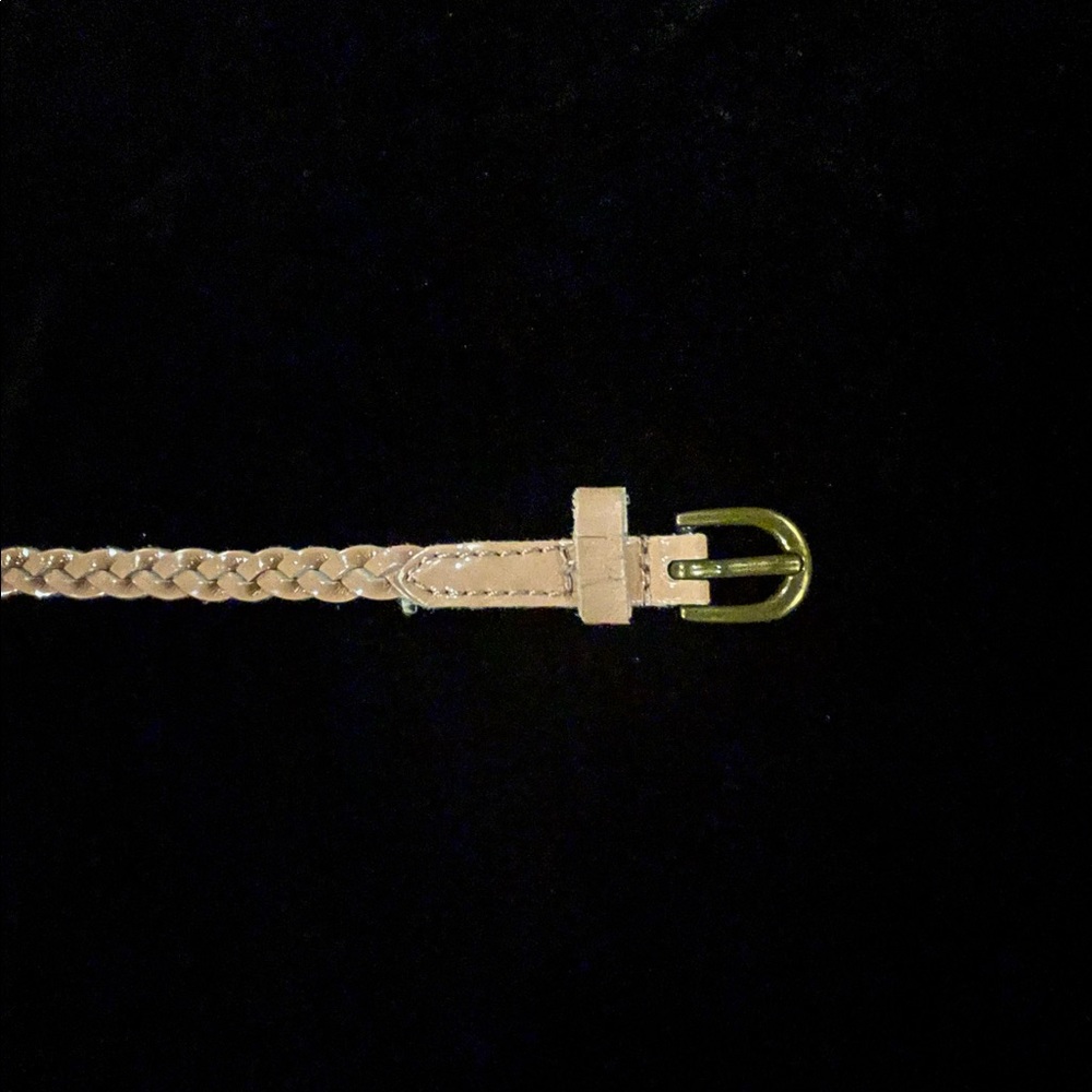 American Eagle Light Pink Braided Skinny Belt